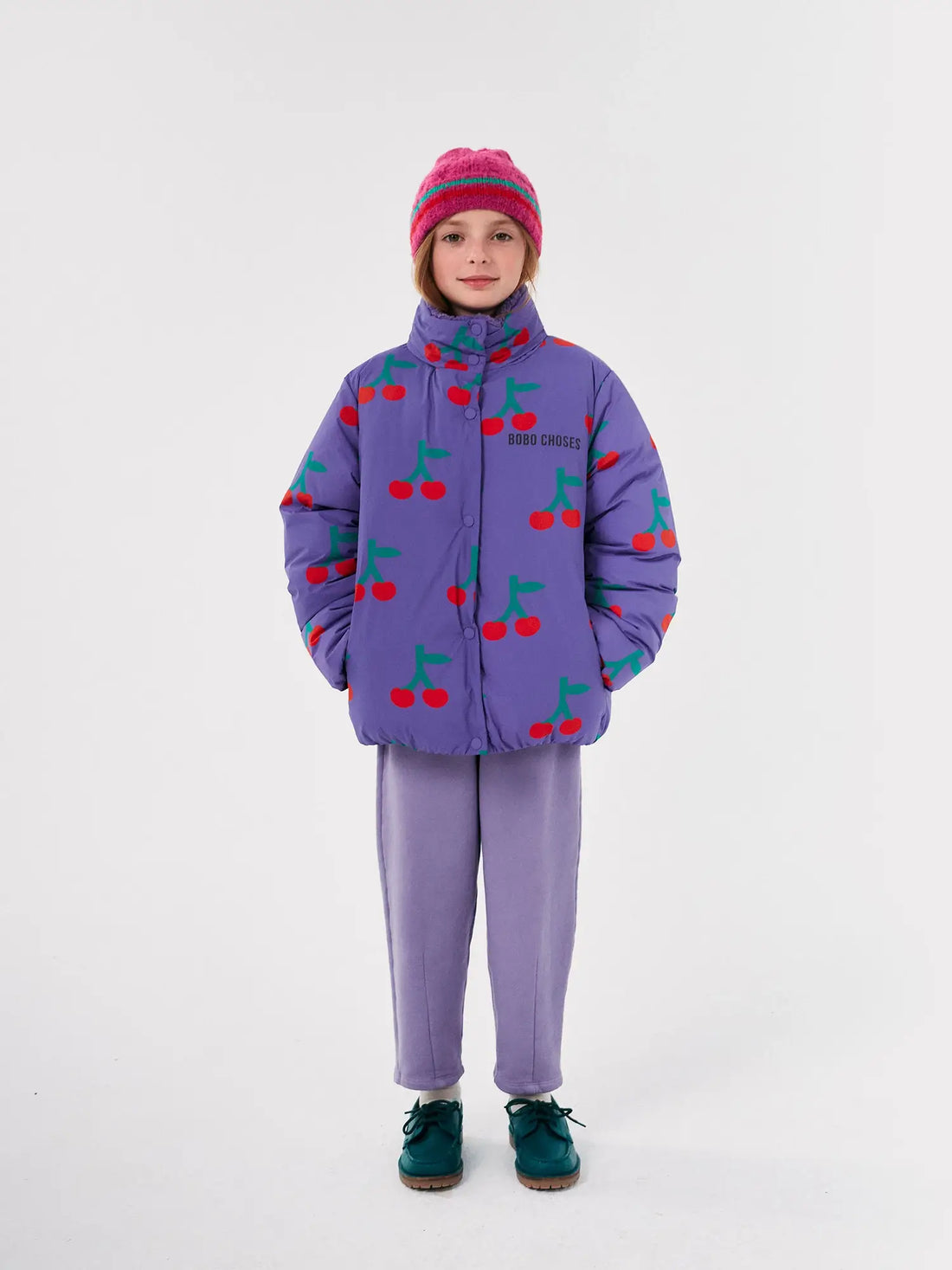 Bobo Choses - kurtka puchowa Bobo Cherry all over anorak