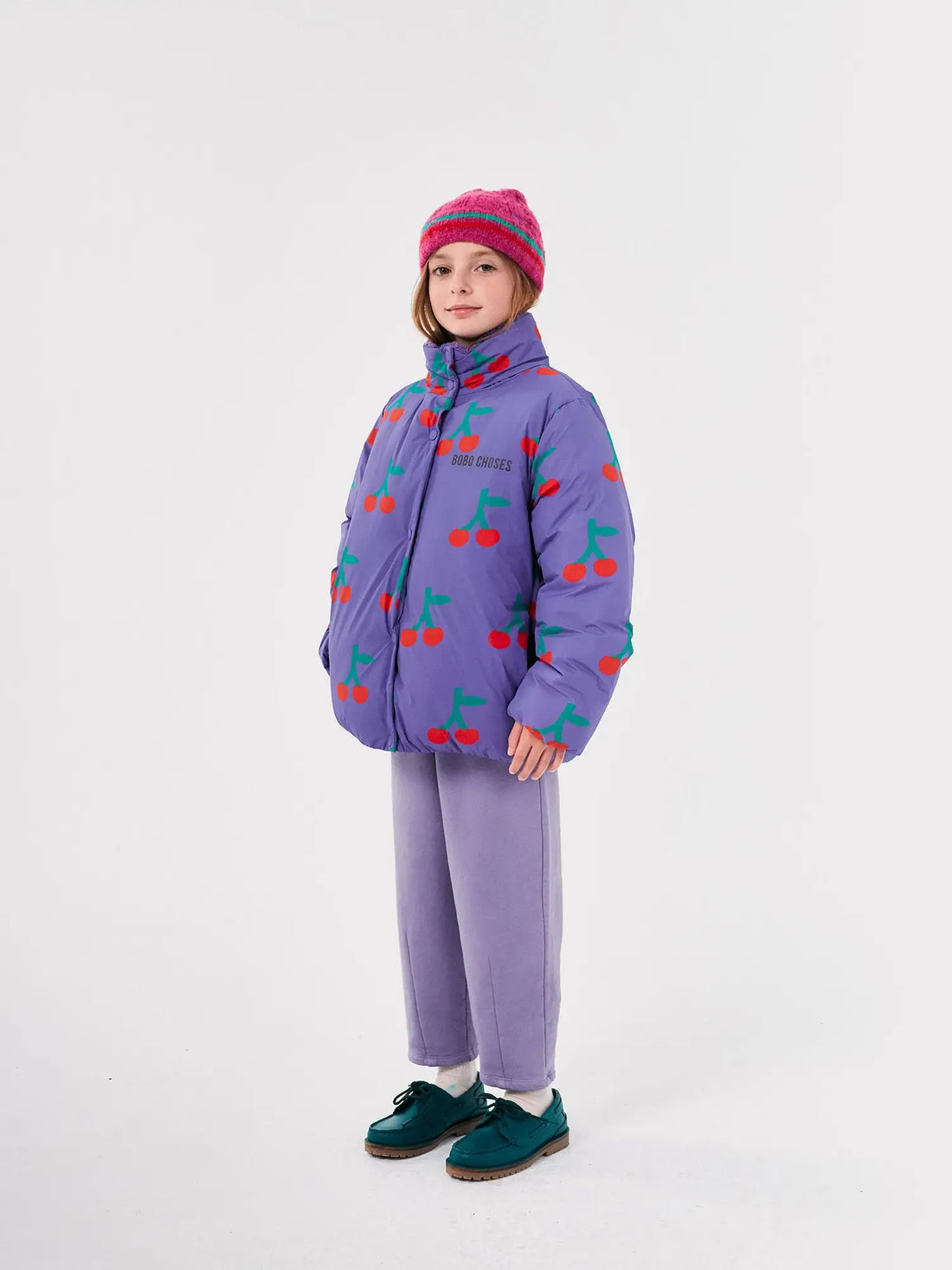 Bobo Choses - kurtka puchowa Bobo Cherry all over anorak