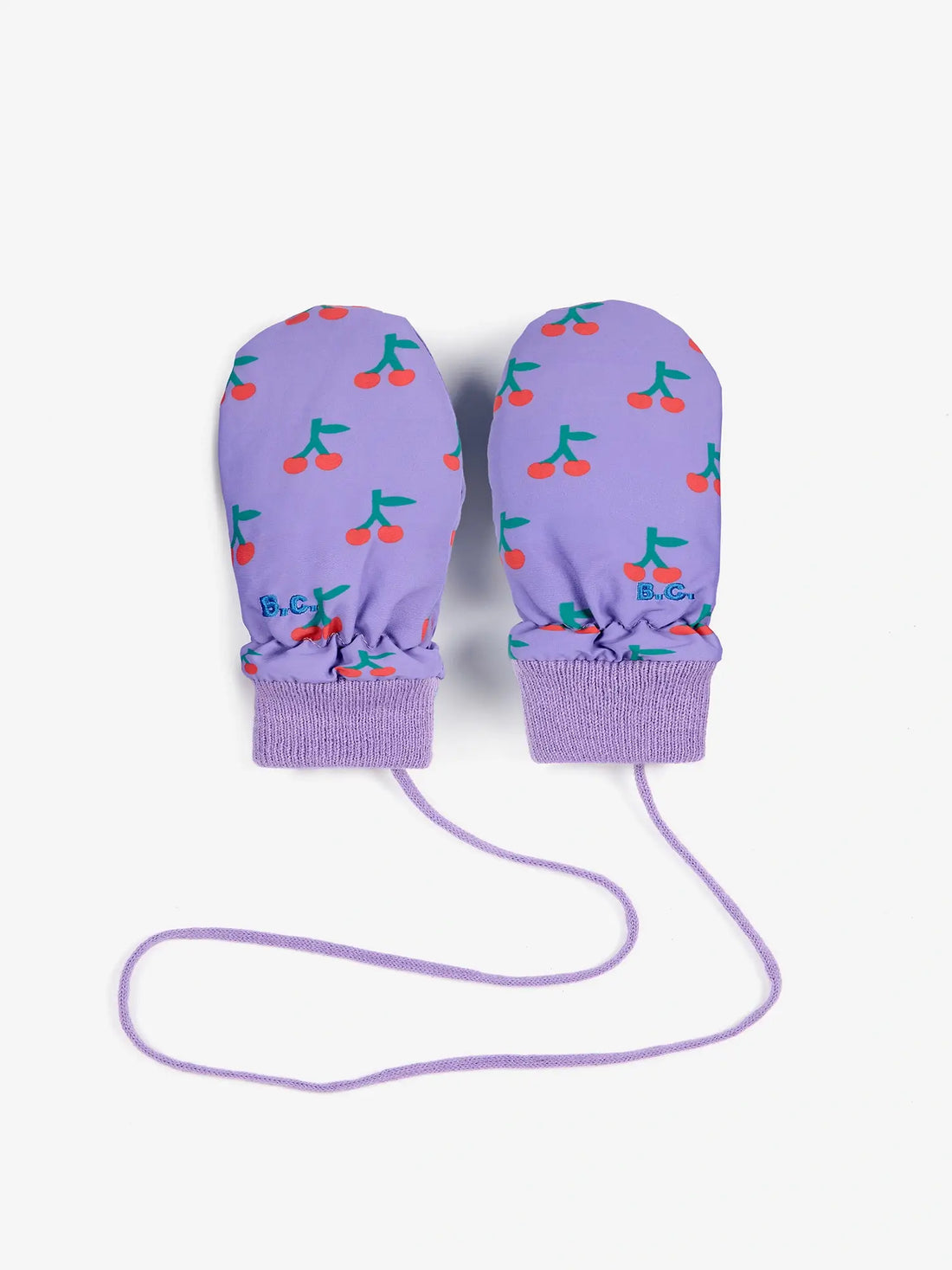 Bobo Choses - rękawiczki na sznurku Baby Cherry all over mittens