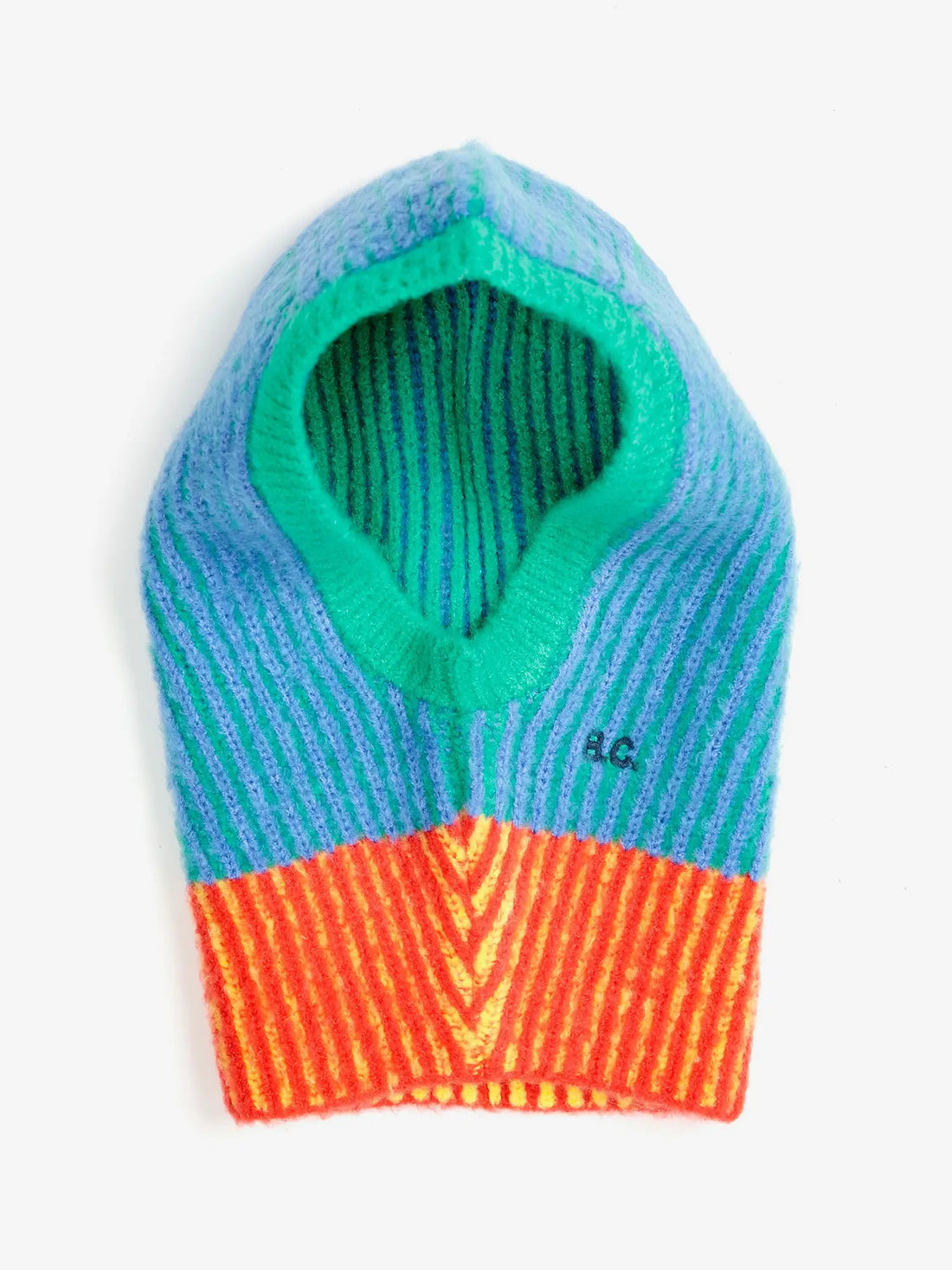 Bobo Choses - Color stripes knitted balaclava 