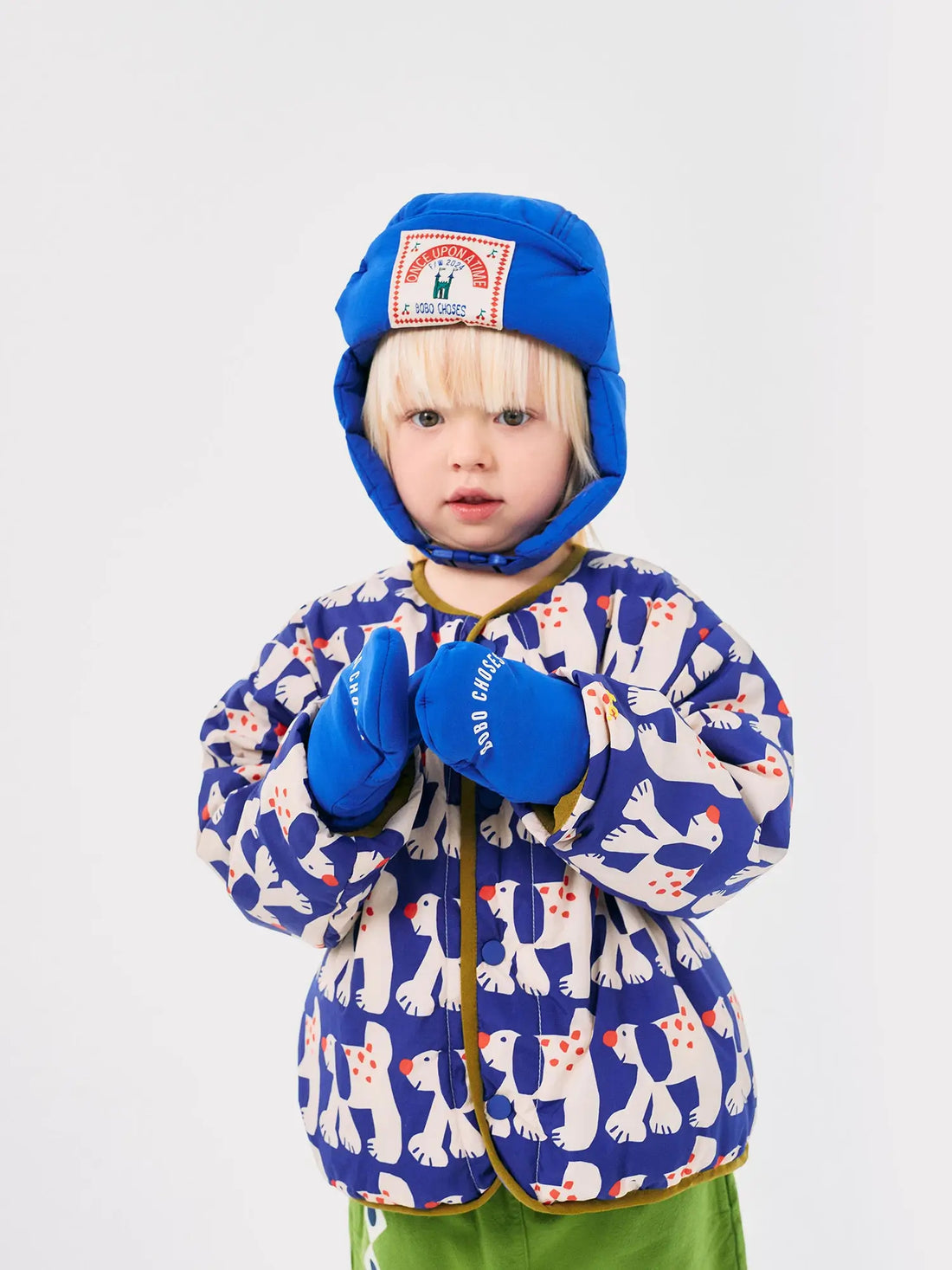 Bobo choses - puchowa czapka uszatka B.C padded chapka