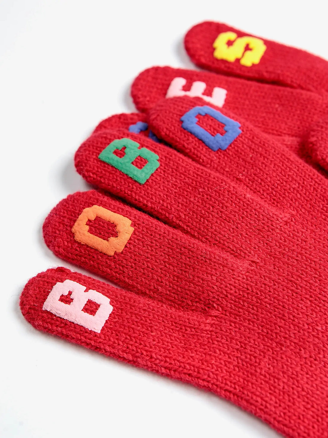 Bobo Choses - cotton gloves with letters Bobo Choses knitted gloves 