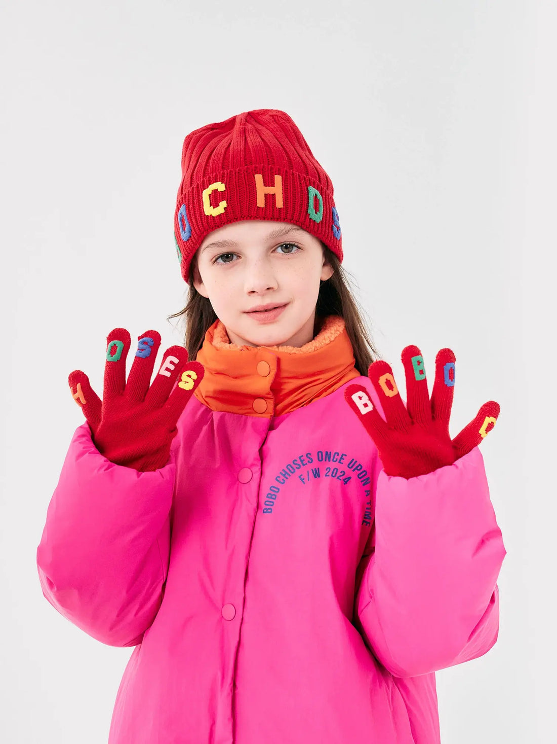 Bobo Choses - cotton gloves with letters Bobo Choses knitted gloves 